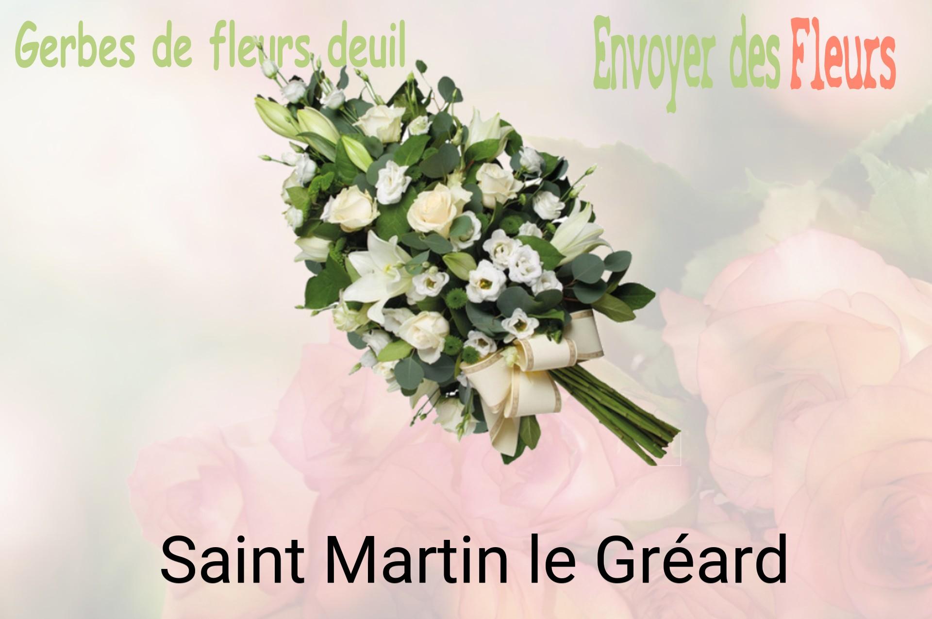 Gerbe de fleurs de deuil livrée à Saint-Martin-le-Gréard